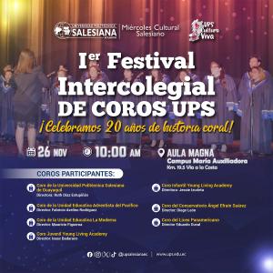 Afiche del Miércoles Culturales - I Festival Intercolegial de Coros